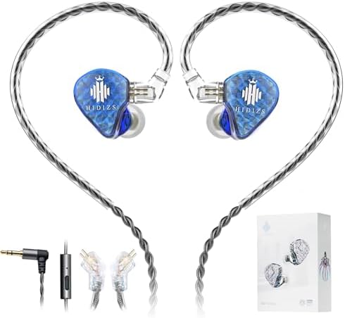 MS1-Galaxy High-Performance Gaming Earbuds with Dual Magnetic Drivers – Wired In-Ear Monitors Featuring 3.5 mm Compatibility, Inline Control, and Durable 0.78 mm 2 Pin Cable – Transparent Design for Enhanced Aesthetics and Audio Clarity
