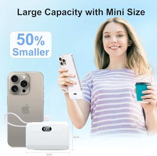 High-Capacity 12000 m Ah Mini Power Bank – Ultra-Portable Dual Device USB-C Charger for Android & i Phone 11-16 Series – Fast Charging Battery Pack for On-the-Go Power Solutions