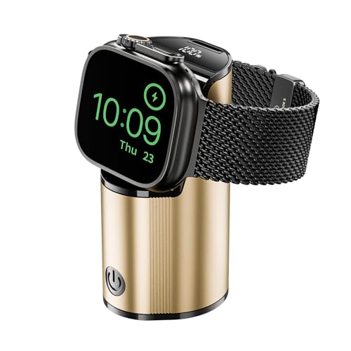 Ultra-Compact 2000 m Ah Magnetic Keychain Charger for Apple Watch – Durable Aluminum Alloy Travel Essential for Effortless Charging of Series 10/9/8/7/6/5/4/3/2/SE/Ultra 2/Ultra – Fast, Lightweight Power Solution for On-the-Go Lifestyles