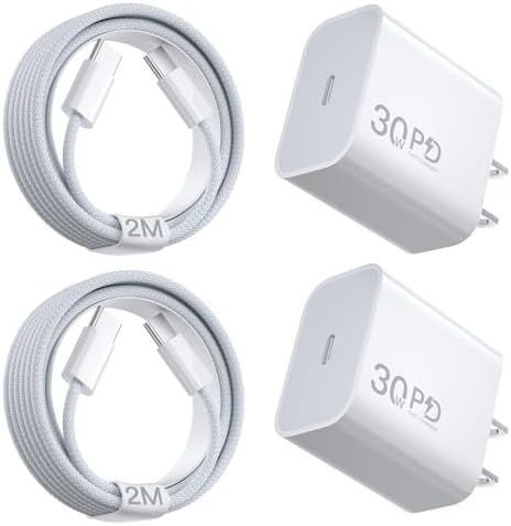 Upgrade Your Charging Game with the 30 W MFi Certified Fast Charger for i Phone 16 e – Includes 6.6 ft Durable USB-C Cable for Optimal Performance and Versatile Use – Perfect for i Phone 16 Plus, 16 Pro Max, 15, and i Pad Pro – Compact, Lightweight Design for Home, Office, and Travel