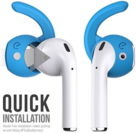Elevate Your Audio Experience with Ear Buddyz 2.0 Sky Blue Ear Hooks & Covers for Apple Air Pods 1 & 2 – Enhanced Stability, Comfort, and Sound Isolation – 3 Pairs of Durable Silicone Accessories for Active Lifestyles