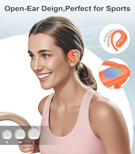 MOZOTER Wireless Sport Earbuds: Stylish Bluetooth Headphones with Enhanced Deep Bass, Secure Earhooks for Active Comfort, and Unmatched 60-Hour Battery Life – Ideal for Fitness, Meetings, and Everyday Use