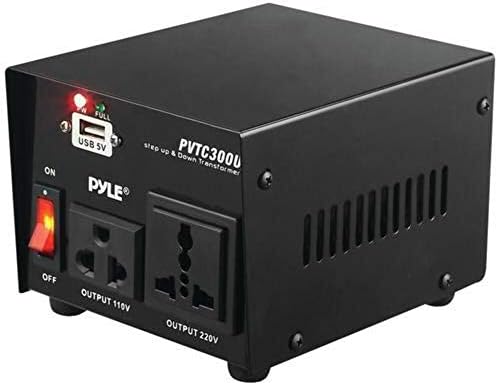 Pyle 500 W Universal Voltage Converter with USB Port – Essential Travel Adapter for Global Voltage Compatibility, Step-Up & Step-Down Functionality, Enhanced Safety Features, and Rapid Device Charging for Seamless International Connectivity