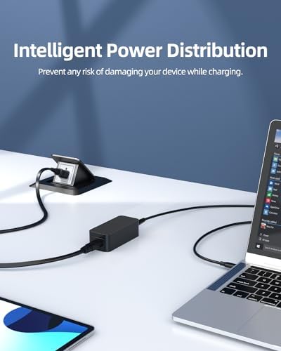 Lenovo Chromebook Laptop Charger – UL Certified 45 W Fast Charging Adapter with USB Type-C Connection, Premium Safety Standards, 24/7 Support, 30-Day Guarantee & 12-Month Replacement Warranty