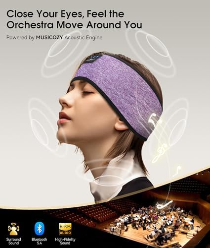 Revolutionary Bluetooth 5.4 Sleep Mask Headphones with Superior HD Sound Quality – Ultimate Comfort Music Headband Perfect for Travel, Yoga, and Running – Exceptional Gift Option for All, Featuring Unmatched Compatibility for an Elevated Listening Experience
