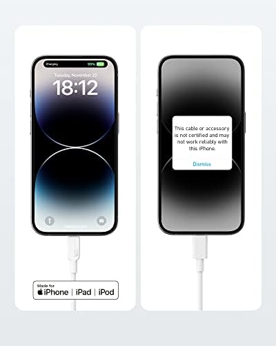 Anker 6 FT USB C to Lightning Cable Duo – MFi Certified High-Speed Charging Solution for i Phone 14 Series and More – Durable & Flexible Dual Pack for Ultimate Convenience and Connectivity