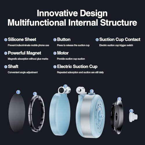 Revolutionary Magnetic Car Phone Holder – Adjustable Vacuum Suction Mount for i Phone 12-16 – Enhanced Stability on Smooth Surfaces – Foldable Design for Optimal Viewing – Hands-Free Navigation & Communication Solution – Durable Lightweight Construction for Everyday Use – Effortless Attachment with Electric Magnetic Technology – Perfect for Mirror, Glass, and Screen Surfaces – Elevate Your Driving Safety with This Essential Accessory