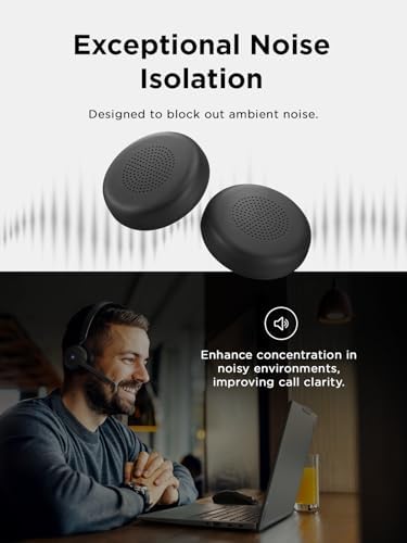 Lenovo Wireless Vo IP Headset Replacement Earcups – Premium Comfort Memory Foam Design with Noise Isolation for Gaming & Professional Use, Effortlessly Upgrade Your Headset Compatibility for Enhanced Audio Experience