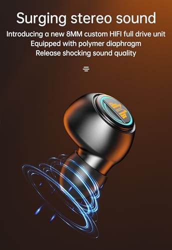 Next-Gen True Wireless Earbuds with Bluetooth 5.3 – IP7 Waterproof Touch Control Headphones for Ultimate Audio Experience – In-Ear Design with Built-in Mic and LED Power Display for Sport and Daily Use – Model 41