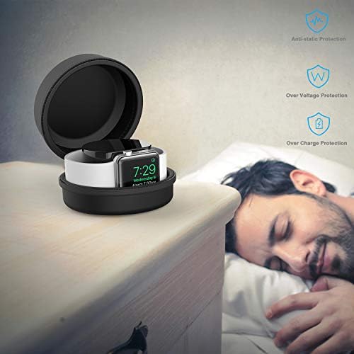 Premium Smatree Hard Travel Charging Case for Apple Watch Series 10/9/8/7/SE/6 (45 mm) – Ultimate Protection and Portable Power Solution, Sleek Black Design, Lightweight and Durable, Compatible with All Charging Cables (Cable Not Included)