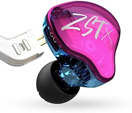 KZ ZST X Noise-Isolating Earbuds with Microphone in Vibrant Cyan – Superior Sound Quality and Ergonomic Comfort for Music Lovers and Active Lifestyles