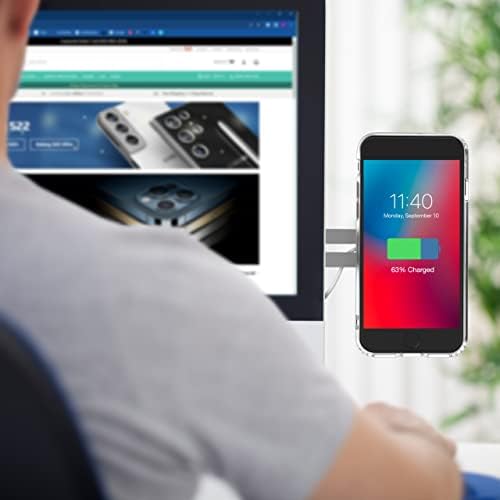 GALVANOX Magnetic Wireless Charging Dock for i Phone 12/13/14 – Sleek Aluminum Stand with 15 W Fast Charge – Stylish Desktop Holder with Mag Safe Compatibility for Efficient Power Management in Modern Workspaces