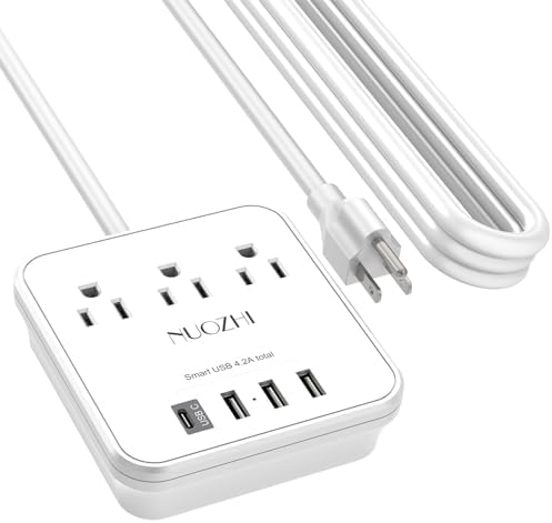 Travel Smart with the Cruise Essentials 6 Ft Non-Surge Power Strip: 3 Outlets & 4 USB Ports (1 USB-C) for Effortless Charging on Cruises, at Home, or in the Office – ETL Listed, Sleek Black Design for Enhanced Device Compatibility and Safety