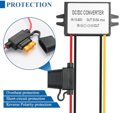 Premium Waterproof DC/DC Buck Converter: Efficiently Convert 10-72 V to Stable 5 V with 5 A Output – Ideal for Automotive, Marine, and LED Lighting Applications Unleash the full potential of your power supply systems with our Premium Waterproof DC/DC Buck Converter, engineered for unmatched reliability and versatility. This advanced voltage transformer seamlessly alters input voltages from 10-72 V to a steady 5 V output at 5 A, making it the perfect solution for a variety of environments including automotive, marine, and LED lighting setups. Featuring a robust waterproof design, the converter guarantees optimal performance in even the most challenging conditions, ensuring your devices remain powered without interruption. With a built-in fuse for added safety, this compact module not only fits into tight spaces but also safeguards against overloads. Transform your power management strategy with this high-quality, lightweight converter that combines durability with user-friendly installation. Elevate your projects today and experience reliable energy solutions tailored to meet your diverse power needs.