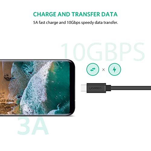 UGREEN 10 Gbps USB Type C Extension Cable – Fast Charging Adapter for Seamless Connectivity with Mac Book Pro, i Pad Pro, Dell XPS, Surface, and More – 1.5 FT High-Speed USB 3.2 Male to Female Extender for Enhanced Performance and Versatility