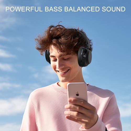 ZIHNIC Wireless Over-Ear Headphones with Active Noise Cancelling – Experience Unmatched Immersion with Ergonomic Comfort and Extended Battery Life for Music, Gaming, and More – Sleek Black Design with Low Latency for Flawless Audio Enjoyment