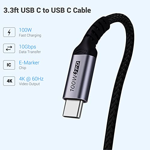 Right Angle Short USB 4 Cable Duo [1.5 FT] – 240 W Fast Charging & 40 Gbps Data Transfer with 8 K Video Support for i Phone 16, Mac Book & Galaxy S23 – Ideal for Compact Spaces and Enhanced Connectivity