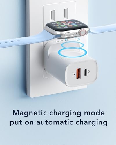 VRURC Portable Wireless Magnetic Charger for Apple Watch – 3-in-1 Travel Essential with PD 20 W Fast Charging, Compatible with i Phone 16/15/14/13 & Android Devices – Lightweight Design in Stylish Purple for Ultimate Convenience