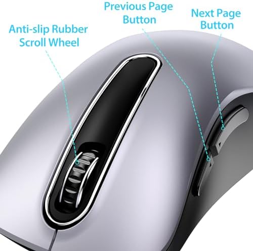 Upgrade Your Workflow with the Memzuoix 2.4 G Wireless Mouse – Ergonomic and Portable 1400 DPI USB Mouse for Laptop, PC & Desktop | 5 Customizable Buttons for Ultimate Control | Ideal for Professionals and Casual Users Alike