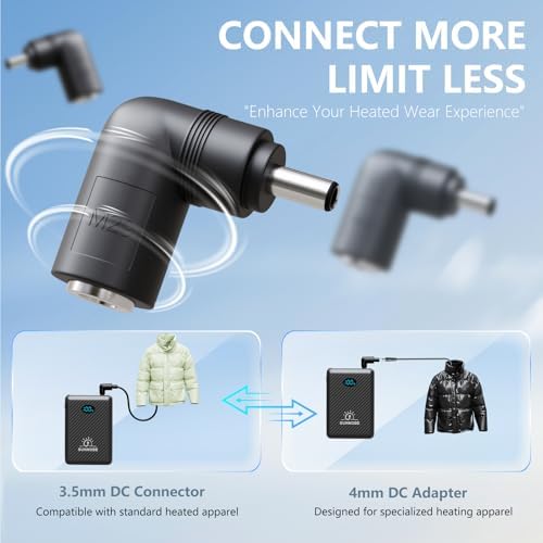 Ultimate 10000 m Ah Power Bank for Heated Vests – Versatile 7.4 V/5 V Battery Pack with DC, USB, and Type-C Outputs, Lightweight Design and LED Display for Outdoor Enthusiasts – Charge Your Devices While Staying Warm