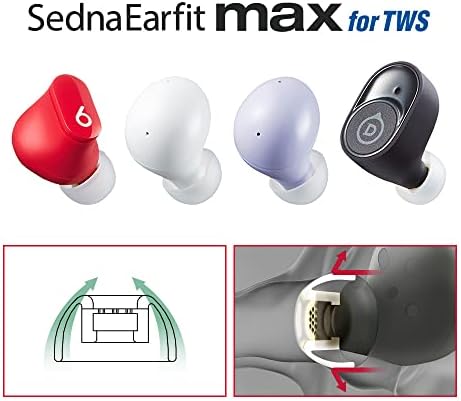 Upgrade Your Audio Experience with AZLA Sedna Earfit MAX – Premium Replacement Earbud Tips (Sizes S/MS/M) – Perfect Fit for Galaxy Buds 2 Pro, Air Pods Pro, Power Beats Pro, Skullcandy – Enhanced Comfort & Noise Isolation for Superior Sound Quality – Durable Silicone Eartips for Long-Lasting Performance