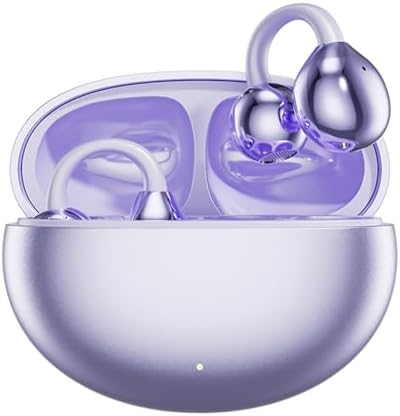 Premium Open Ear Bluetooth 5.4 Clip-On Headphones for Small Ears – Lightweight, Comfortable Sports Earbuds with 50-Hour Playtime, Waterproof & Dustproof Design, Perfect for Glasses Wearers, Seamless Android/i OS Compatibility for Active Lifestyles, Off White