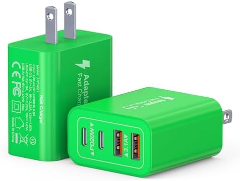 40 W USB C Multi-Device Fast Charger – 4-Port Power Adapter for i Phone & Samsung – Sleek Black Compact Travel Charger with Dual PD & QC Technology for Efficient Home and On-the-Go Charging Solutions – Perfect for Busy Professionals and Families