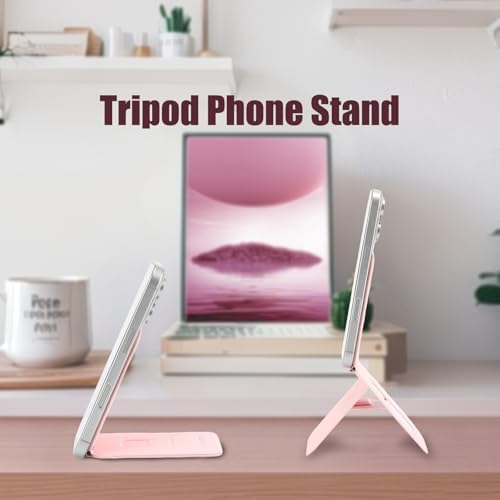 for Magsafe Phone Stand for iPhone 16-12, Black, Magnetic Foldable Tripod with Angle Adjustment – Enhanced Compatibility and Speed