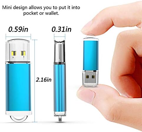 Wellsenn 32 GB USB Flash Drive Set – Vibrant Pack of 5 Portable Memory Sticks in Red, Blue, Green, Purple, and Orange – High-Speed Data Transfer for Effortless File Sharing and Storage Solutions – Ideal for Students and Professionals