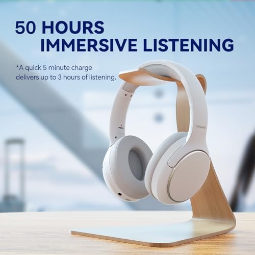 Unleash Your Sound Experience: H2 Over-Ear Wireless Headphones with Unmatched 50-Hour Battery Life, State-of-the-Art Bluetooth 5.3 Connectivity, and Travel-Friendly Foldable Design – Immerse in Rich Deep Bass and Enjoy Crystal-Clear Calls with Built-In Microphone for Effortless Style and Comfort