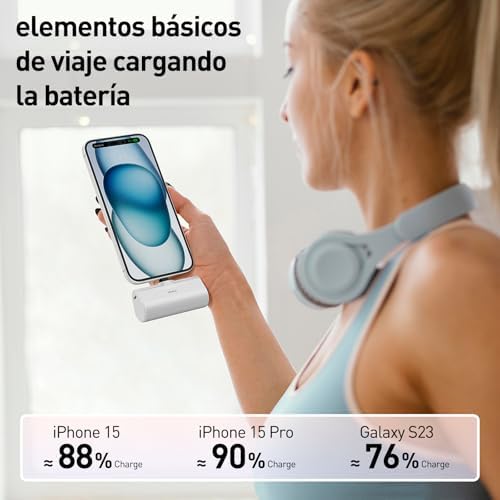 Ultra-Compact i WALK 4,500 m Ah Portable Charger for i Phone 16/15 & Samsung Galaxy S25/S24/S23 – Fast 20 W Power Bank with USB-C Connectivity for Seamless On-the-Go Charging – Lightweight Travel Essential for All Smartphones