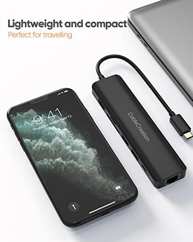 Unlock Ultimate Connectivity with the 7-in-1 USB C Hub 4 K 60 Hz | Cable Creation Multiport Adapter for Seamless 1 Gbps Ethernet, Stunning HDMI Display, Dual USB 3.0 Ports, 100 W PD Charging & SD/TF Card Support – Perfect for Mac Book Pro, i Pad Pro & Steam Deck Users!