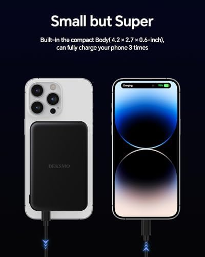Sleek Magnetic Wireless Power Bank 10000 m Ah – Ultra-Fast Charging with USB-C PD 22.5 W for i Phone 16/15/14/13/12/11 – Lightweight Battery Pack with LED Display, Ideal for Mag Safe and On-the-Go Convenience