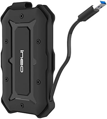 Ineo Rugged 2.5″ USB 3.0 Type A External HDD Enclosure – IP66 Waterproof & Shockproof Case for PS5, Xbox, Laptops, Mac Book, WD, Seagate, Toshiba, Samsung, Hitachi – Ultimate Data Protection & High-Speed Compatibility for On-the-Go Professionals and Gamers