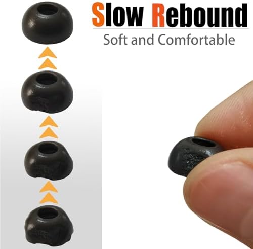 Premium Memory Foam Earbud Tips for Samsung Galaxy Buds3 Pro – Superior Comfort & Noise Isolation Replacement Tips, 3 Pairs in Black, Small Size – Optimize Your Listening Experience with Enhanced Fit and Sound Quality