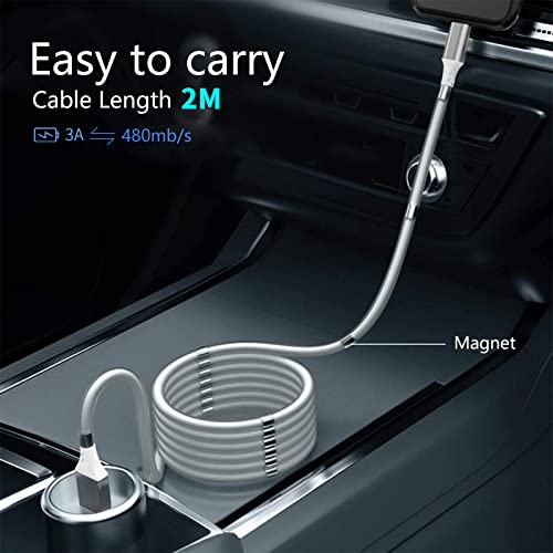 Revolutionize Your Charging with the 3 FT Magnetic Charging Cable – Effortless Data Transfer and Fast Charging for Galaxy S21/S20 Ultra, Note 20/10/9/8, Pixel, LG V30, Nintendo Switch, and One Plus 5 – Enhanced Magnetic Absorption and Compact Durability for Seamless Connectivity on the Go