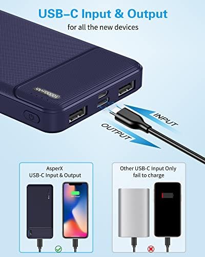 Dual 10,000 m Ah Portable Power Bank Set – Ultra-Slim USB-C Fast Charging Chargers for i Phone, Android, Google Devices – Triple-Port External Battery Pack for Safe, All-Day Use on the Go with Enhanced Compatibility and Lightweight Design