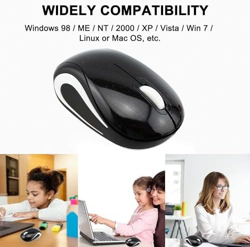 Charming Wireless Mini Mouse – Adorable Portable USB Optical Mouse for Laptops and Kids – Compact 1000 DPI Cordless Design in Fun Purple – Ideal Travel Companion and Perfect Gift for Young Tech Enthusiasts