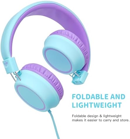 Olyre Lightweight Wine Red Kids Headphones – Ergonomic Wired Earphones for Toddlers – Superior Audio Quality with Tangle-Free Design – Comfortable, Durable & Stylish for School, Travel, and Home Use – Ideal for Young Listeners and Seamless Compatibility with Tablets and Smartphones