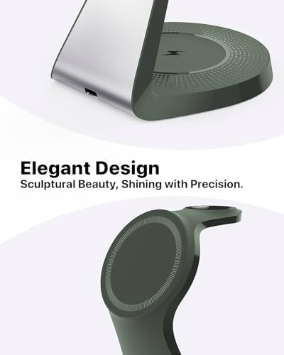 Ultimate 3-in-1 Mag Safe Charging Station for Apple Devices – Fast Wireless Charger for i Phone 16/15/14/13/12, Air Pods & Apple Watch with USB-C Compatibility – Sleek, Space-Saving Design for Home and Office Use