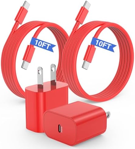 20 W USB-C Fast Charger for i Phone 16/15 Series & i Pad – 6 ft Type C to C Cable, High-Speed Wall Adapter for Optimal Performance, Compact & Durable Power Solution for Apple Devices – Experience Rapid Charging Anywhere