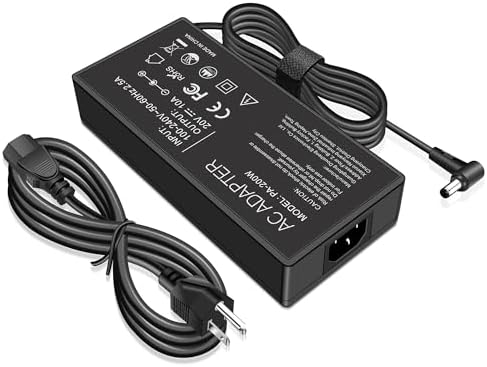 240 W ASUS ROG Laptop Charger with 6.0 x 3.7 mm Connector | High-Performance Rapid Charging Adapter for Zephyrus, Strix, and TUF Series | Built for Gamers & Professionals with Advanced Safety Features and Long-Lasting Durability