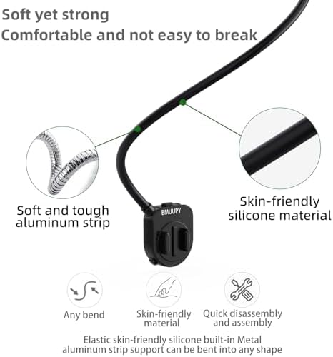 Magnetic Neck Phone Holder for Magsafe i Phone 16/15/14/13/12 Pro Models – Hands-Free Vlogging and POV Recording Mount with Adjustable Cradle for Ultimate Comfort and Convenience