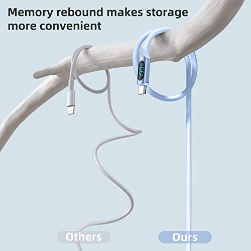 Ultra-Fast 100 W USB C to USB C Cable 2-Pack – 6.6 FT Silicone Charging Cables with LED Display for Samsung Galaxy Z Flip5, Fold5, Flip4, Fold4 – High-Speed 5 A Power Delivery, Enhanced Durability, and Compatibility for All Your Devices