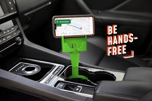 Universal Cup Holder Phone Mount for Cars & Trucks – Hands-Free Convenience, Fits All Phone Sizes & Cases, Made in USA, 2-Pack Black – Ideal for Navigation and Charging Access