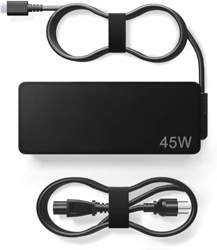 High-Efficiency 45 W USB Type C Power Adapter for Lenovo Think Pad & Chromebook – Fast Charging with Multi-Protection Safety Features for Enhanced Device Compatibility and Reliability