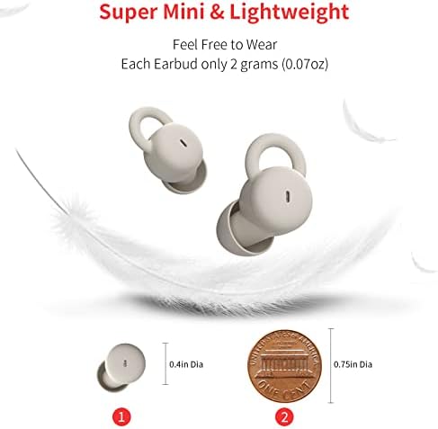 Ultimate Sleep Enhancer: Ultra-Comfort Bluetooth Earbuds for Side Sleepers – Advanced Noise-Cancellation for Snoring Relief and Restorative Sleep – Discreet, Lightweight Design for Uninterrupted Nighttime Bliss