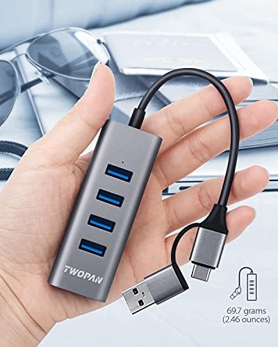 Ultimate 5-in-1 USB C Hub with 4 K HDMI & 4 USB 3.0 Ports – The Essential Multiport Adapter for Enhanced Productivity on Mac Book Pro, Mac Book Air, i Mac, i Pad, XPS & More – Seamless Connectivity, Fast Data Transfer & Travel-Friendly Design