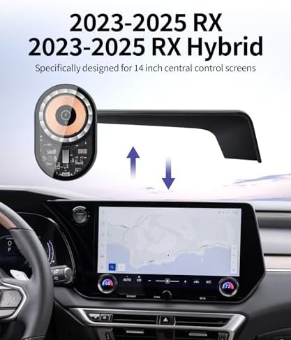 Lexus NX/RX Hybrid 2022-2025 Premium Wireless Charging Phone Holder – 360° Rotating Car Mount with Mag Safe Compatibility for 9.8-Inch Displays – Ultimate Convenience and Secure Access for Modern Drivers