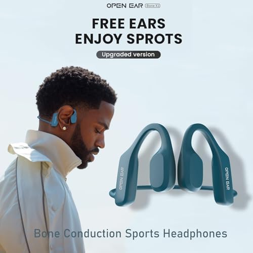 Revolutionary Bone Conduction Wireless Sport Earbuds – Open Ear Design for Enhanced Awareness and Comfort – Sweatproof Bluetooth 5.2 Headphones for Running, Gym, and Hands-Free Calls – Lightweight Ergonomic Fit for Active Lifestyles – Waterproof Technology for Ultimate Durability and Performance